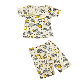 Bộ quần áo cộc tay bé trai chất cotton size 1-5 (giao mẫu ngẫu nhiên)