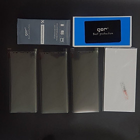 Bộ 4 miếng dán full màn hình dành cho Samsung Galaxy S10 Plus,S10,Note 9,Note 8,Note FE,S9,S9 Plus,S8,S8 Plus,S7,S7 Edge,S6 Edge,S6 Edge Plus Hàng chính hãng Gor (3 mặt trước + 1 Mặt sau)
