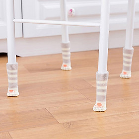Bọc Bảo Vệ Chân Ghế Chống Trầy Hình Mèo Dễ Thương