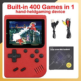 Tích hợp 400 trò chơi Bảng điều khiển trò chơi điện tử Màn hình LCD màu 3.0 inch di động dành cho trẻ em Máy chơi trò chơi mini cầm tay mini 8-bit Màu: trắng đơn