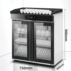 Máy sấy chén bát MNS 750H 350l, 400w, màn hình cảm ứng, máy sấy chén dĩa, tủ sấy bát đĩa 2 cánh, tủ sấy chén bát