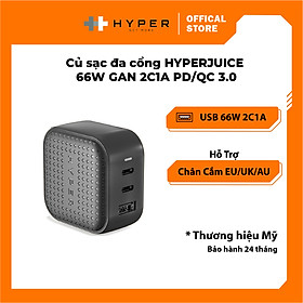 SẠC ĐA CỔNG PD/QC3.0 VÀ PPS HYPERJUICE 66W GAN CHARGER (2C1A) NHỎ NHẤT THẾ GIỚI – HJ265 - HÀNG CHÍNH HÃNG