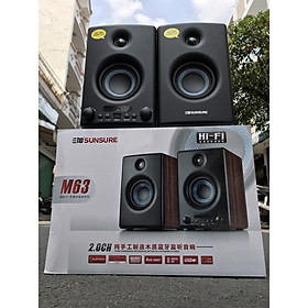 Mua Loa Máy Tính PC Bluetooth Cao Cấp Sunsure M63 màn hình led cực Hay màu Gỗ sang trọng Nhỏ Gọn bảo hành 12 tháng