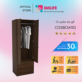 Tủ quần áo gỗ thiết kế đẹp và tiện dụng SMLIFE Cosboard