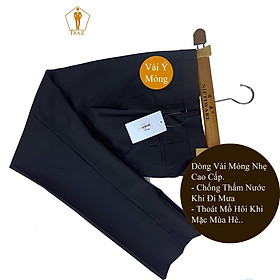 Quần tây, âu nam màu đen, xanh tím than dáng ôm công sở vải co giãn nhẹ chống nhăn chống xù
