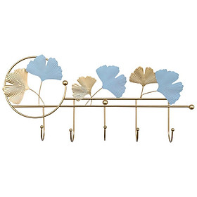 Luxury Hook Wall Hanging Ginkgo Leaf Shape Key Holder Hook Rack Golden