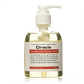 Sữa rửa mặt hỗ trợ trị mụn chiết xuất tràm trà Ciracle Anti-Blemish Teatree Wash 250ml
