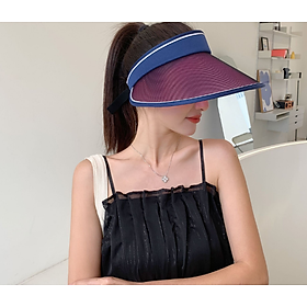 Mũ rộng vành chống nắng chống tia UV phong cách Hàn, nón nửa đầu rộng vành nữ mới