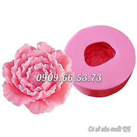 Khuôn rau câu silicon hoa mẫu đơn loại 8 cm - Mã số 1018