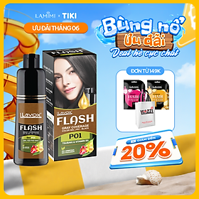 Dầu Gội Phủ Bạc Lavox Flash 190ml Nâu Mocha P05 - Lên Màu Tự Nhiên Tại Nhà Đơn Giản - Lamimi Chính Hãng
