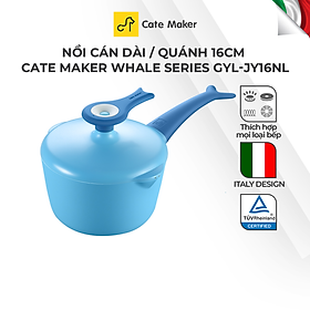 Mua Nồi cán dài/ quánh Cate-Maker WHALE SERIES GYL-JY16NL  size 16cm  sứ dưỡng sinh  chống dính  dùng cho mọi loại bếp