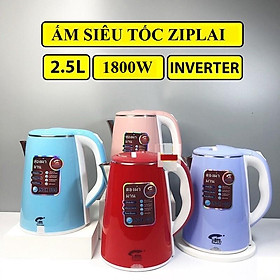 Mua ẤM SIÊU TỐC JIPLAI THÁI LAN 2 LỚP Đun Sôi Siêu Nhanh ( Màu ngẫu nhiên) + Tặng Khăn Lau Bếp Đa Năng BẢO HÀNH 12 THÁNG