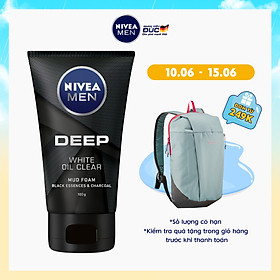 Sữa Rửa Mặt NIVEA MEN DEEP Than Đen Hoạt Tính Hút Nhờn Sáng Da (100G) - 84415