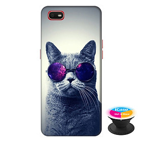 Ốp lưng điện thoại Oppo A1K hình Mèo Con Đeo Kính Mẫu 2 tặng kèm giá đỡ điện thoại iCase xinh xắn - Hàng chính hãng