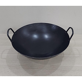 Mua Chảo thép đen  quánh thép đen 2 quai cao cấp chống dính chuyên dùng nhà hàng (size 4x)
