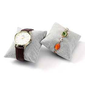 3-8pack 5 Pieces Gray Velvet Bracelet Watch Jewelry Pillow Cushion Display