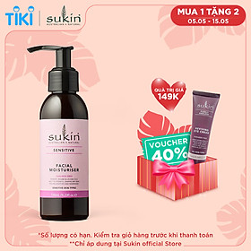 Kem dưỡng ẩm dành cho da nhạy cảm Sukin Sensitive Facial Moisturiser 125ml