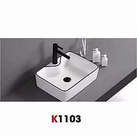 Mua chậu rửa mặt cao cấp men nano. chậu rửa mặt k1103