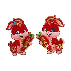 Chinese New Year Door Sticker Ornament for Spring Festival Decoration
