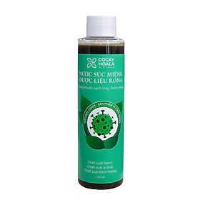 Nước súc miệng dược liệu Rona CoCayHoaLa - Không cồn - Khử mùi - Kháng Khuẩn - Ngăn ngừa vi khuẩn có hại - Mẹ bầu và trẻ nhỏ dùng được, chai 150ml - Hàng chính hãng