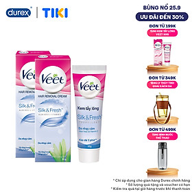 [MỚI] Kem tẩy lông Veet cho da nhạy cảm, hộp lớn 100g tiết kiệm, công thức Pure cải tiến