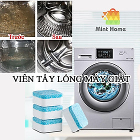 Viên tẩy vệ sinh lồng máy giặt quần áo cửa trước, cửa trên diệt khuẩn