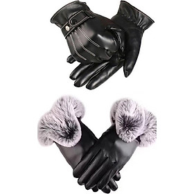 Combo găng tay nam nữ thời trang chống nước cảm ứng điện thoại