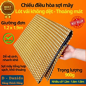 [LOẠI XỊN] Chiếu điều hòa sợi mây tổng hợp lót vải không dệt cao cấp chọn cỡ 1m2 1m6 1m8 chính hãng