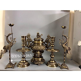 Mua Bộ đỉnh thờ Tam sự ngũ sự màu giả cổ công nghệ cao 50 bằng đồng