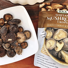 Nấm Hương Sấy Giòn Của Úc DJ&A SHIITAKE MUSHROOM CRISPS Món Ăn Ngon Và Giữ Nguyên Nguồn Dinh Dưỡng Tốt Cho Tim Chống Lão Hóa Với Lượng Gấp (3 bịch x 150g)