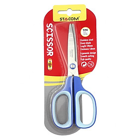 Kéo Cắt Giấy 7'' 178mm - Stacom-F109 - Mẫu 2 - Xanh Dương