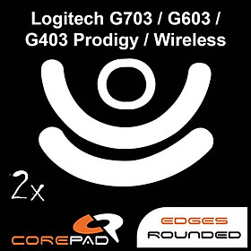 Feet chuột PTFE Corepad Skatez cho Logitech G703/Logitech G603/Logitech G403 (2 bộ) - Hàng Chính Hãng