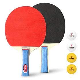 Bộ vợt đánh bóng bàn Được làm bằng gỗ nguyên chất bảy lớp tự nhiên, Cao su chất lượng và bọt biển đàn hồi cao.
