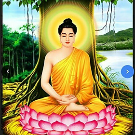 Mua Tranh 3d Phật Thích Ca có keo sẵn