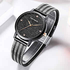 MINI FOCUS Women Quartz Watch Women's Fashion Watches with Steel Mesh Strap 30M Waterproof Female Wristbands for