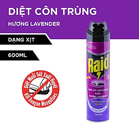 SHIP NHANH RAID Bình xịt côn trùng Hương Lavender 600ml- GIAO NHANH 1H