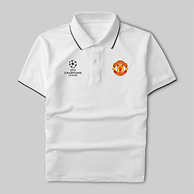 Áo polo Manchester United vải polo cá sấu không xù lông - Áo thun nam có cổ in logo MU đầy đủ size Gokis shop