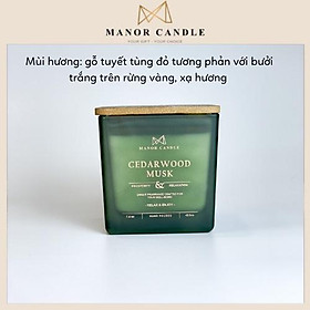 Nến thơm Manor Candle - Tinh dầu cao cấp nhập khẩu - Size 7.4oz 230g- An Toàn không khói