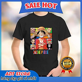 Áo thun trẻ em in hình Luffy One Piece Vua Hải Tặc anime manga cho bé mẫu HOT bán chạy