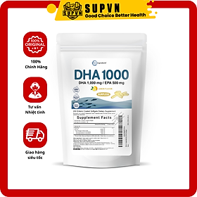 Micro Ingredients DHA 1000mg / EPA 500mg (200 viên) - Giúp Phát Triển Cơ Bắp Và Xương Chắc Khỏe, Hỗ Trợ Tim Mạch