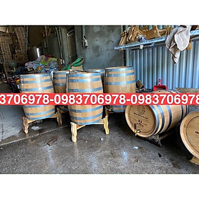 Mua Thùng ngâm ủ rượu dáng đứng 50lit(gỗ sồi đỏ %)