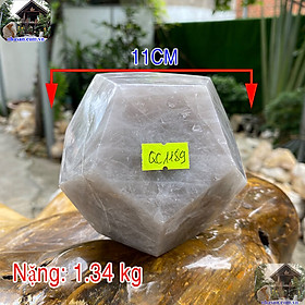 Mua Đá thạch anh 12 mặt NHA SAN QC1189 Siêu phẩm phong thủy thu hút tài lộc - 1.34 Kg (ĐK: 11cm)