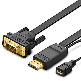 Mua Cáp chuyển đổi HDMI sang VGA Full HD có trợ nguồn Dài 1.5M Màu Đen Dây Dẹt Ugreen GK