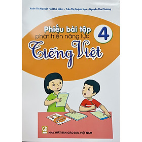 Sách - Phiếu bài tập phát triển năng lực Tiếng Việt lớp 4 (HB)