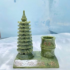 Mua Tháp Văn Xương Ống Bút đá Serpentine (cao 15cm & 18cm)