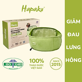 Hình ảnh Bộ đai chườm nóng thảo dược giảm đau lưng bụng dùng điện - Hapaku