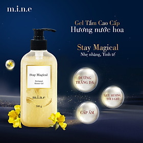 Gel tắm sáng da nhũ vàng hương nước hoa Mine – Stay Magical (Shower gel skin brightening emulsion yellow incense perfume mine)