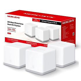 Mua Wifi mesh Halo S3(3-pack) Mercusys cho gia đình cho độ phủ wifi tuyệt vời  hệ thống mesh wifi không dây - Hàng chính hãng