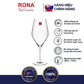 Mua Bộ 4 ly pha lê uống vang Rona 350 ml Slovakia Czech Republic