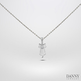 Mặt Dây Danny Jewelry Bạc 925 Xi Rhodium Con Mèo Đính Đá CZ MD034